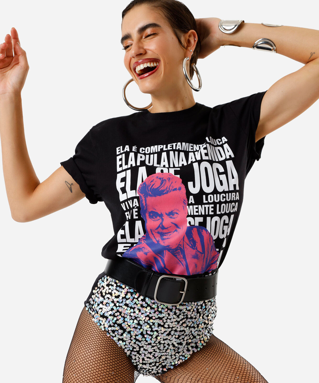 camiseta unissex de algodão digital milton cunha preta