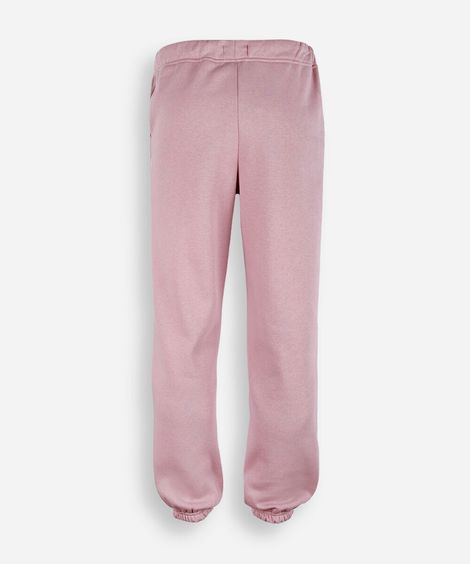 calça jogger juvenil de moletom básica rosa