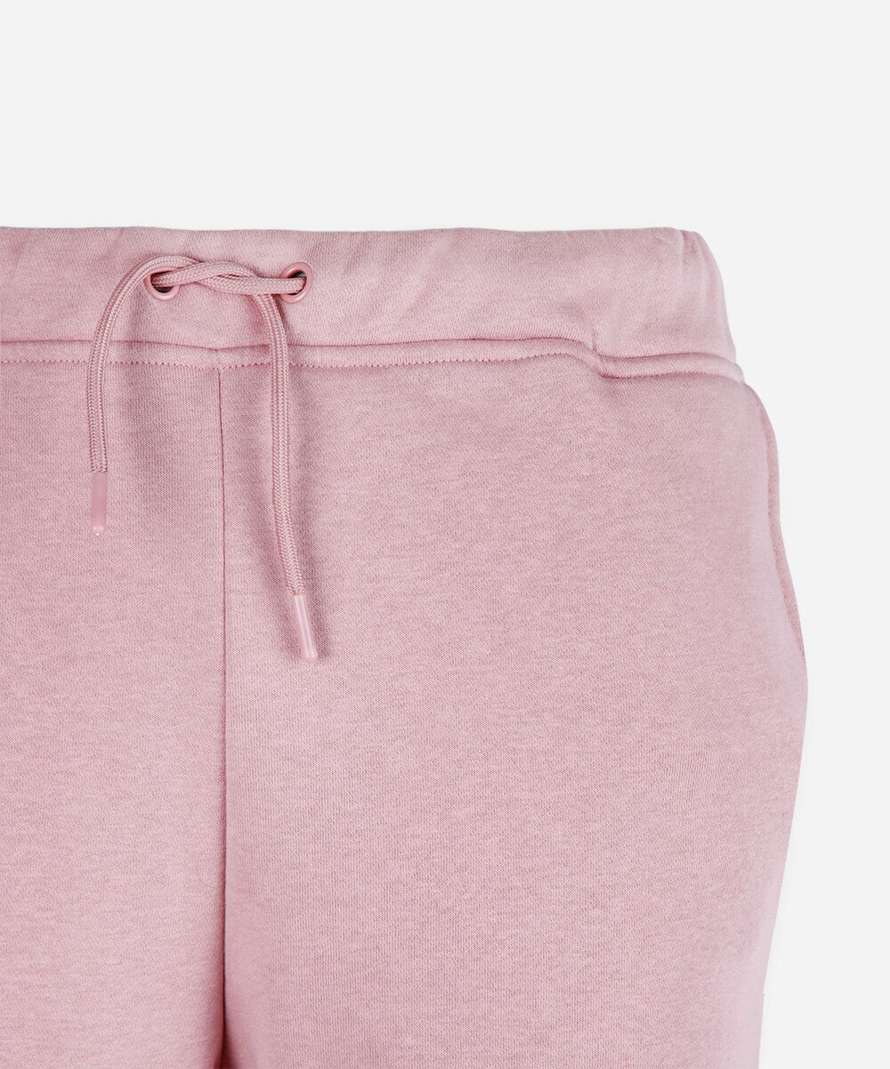 calça jogger juvenil de moletom básica rosa