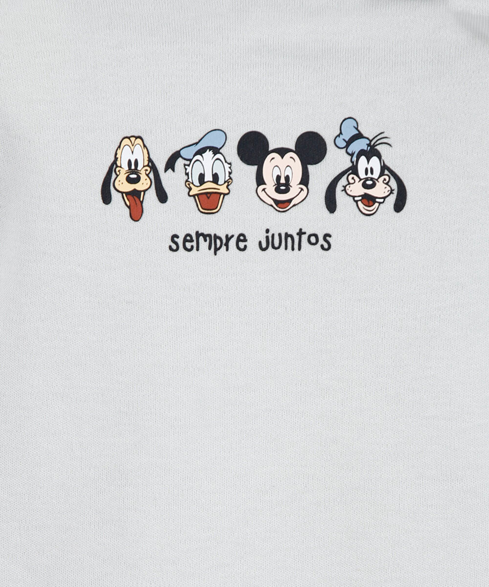 body infantil de algodão mickey verde