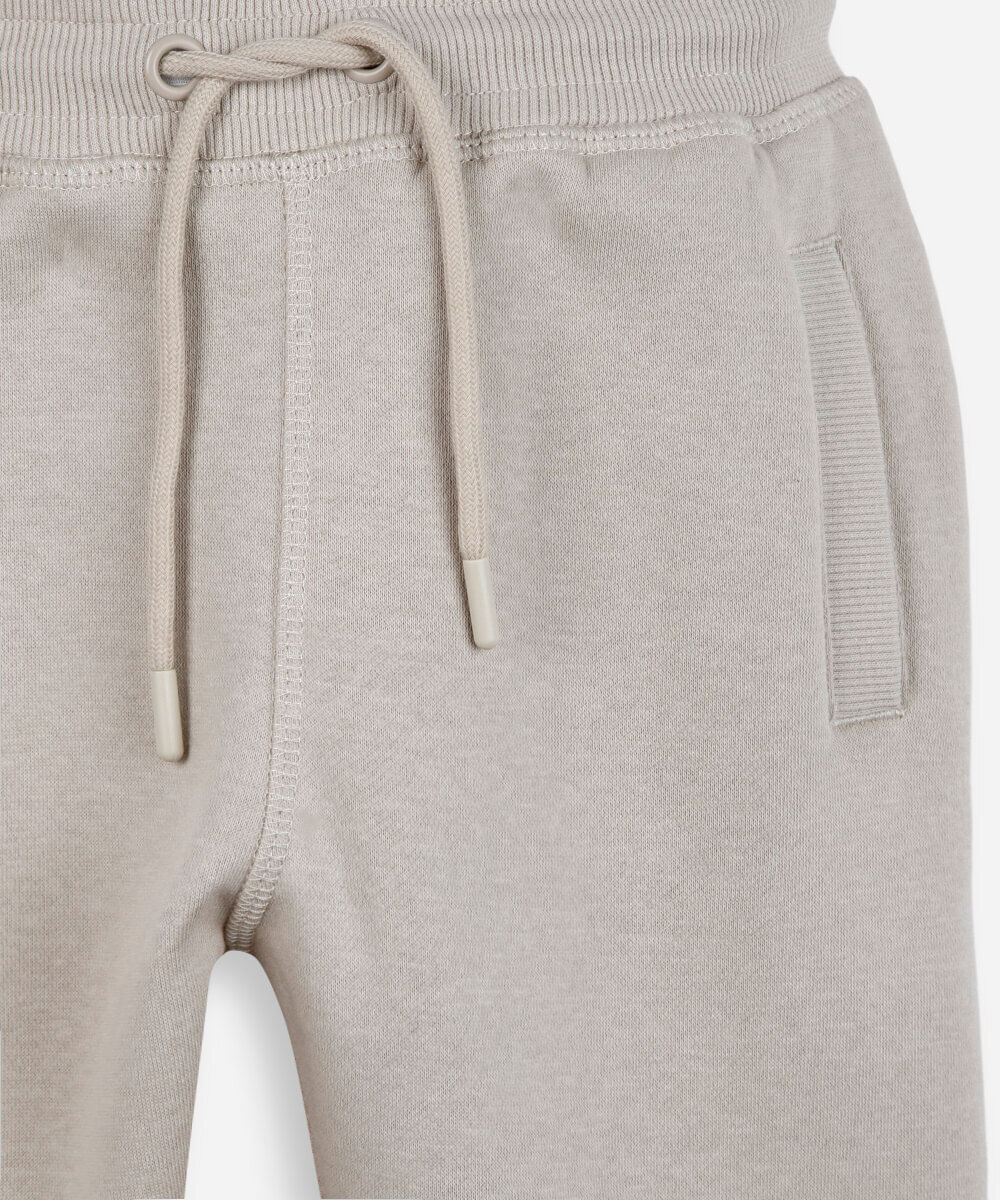 calça jogger infantil de moletom bege