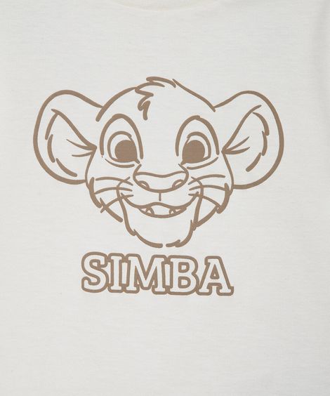 camiseta baby simba bege