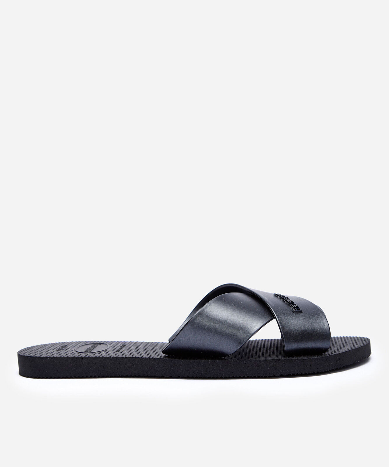 chinelo havaianas aqua tiras cruzadas preta