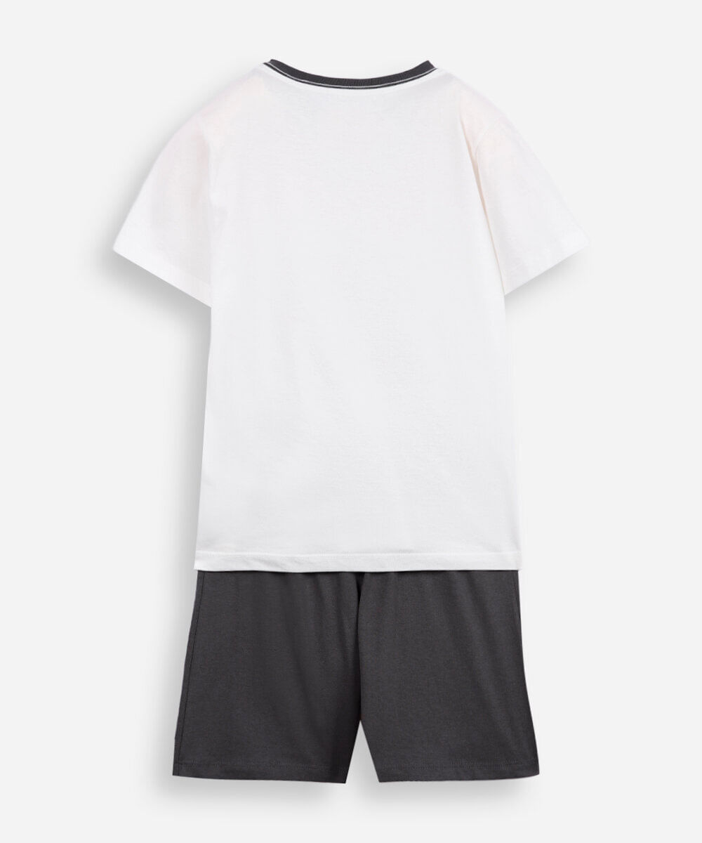 pijama infantil homem aranha off white