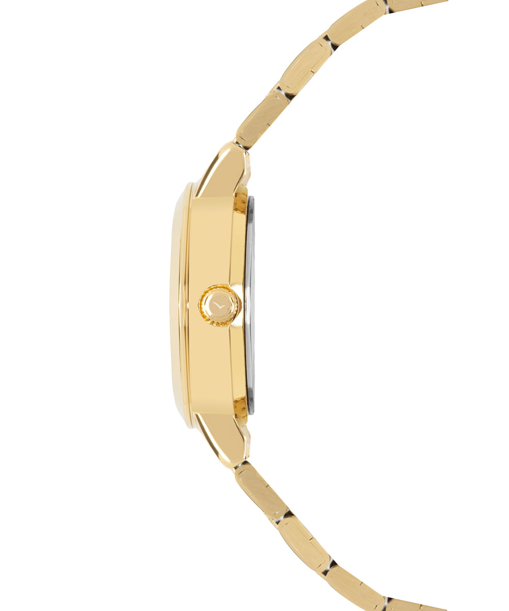 kit relógio feminino condor analógico co2035nwzk4d dourado