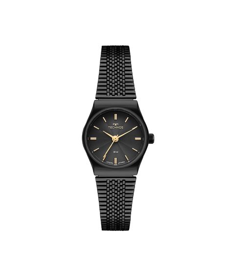 relógio feminino technos analógico 2035ndg 1p preto