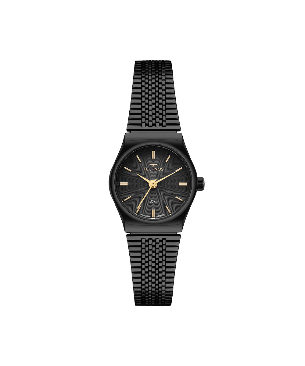 relógio feminino technos analógico 2035ndg 1p preto