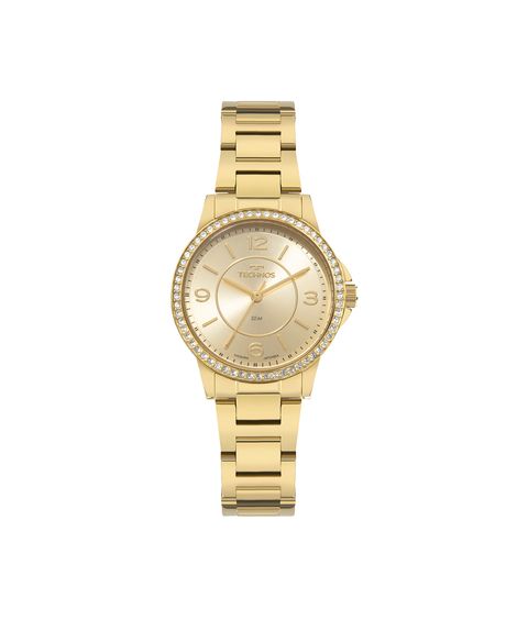 relógio feminino technos analógico 2035ncg 1x dourado