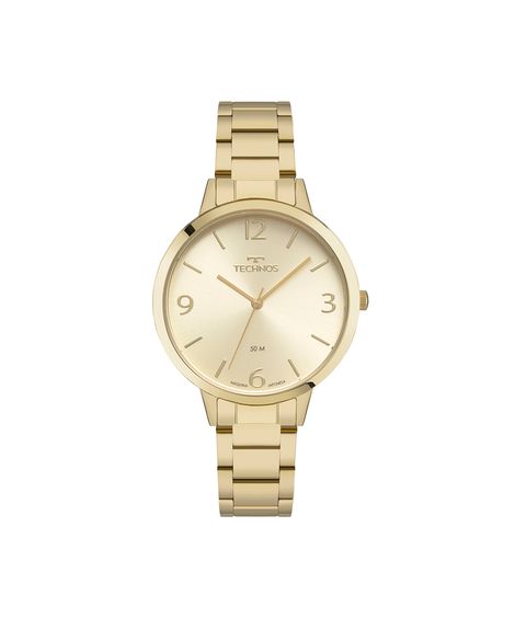 relógio feminino technos analógico 2035nbc 1x dourado