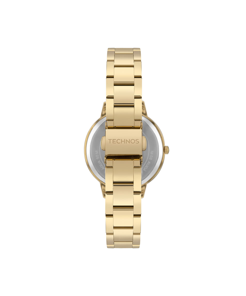 relógio feminino technos analógico 2035nbc 1x dourado