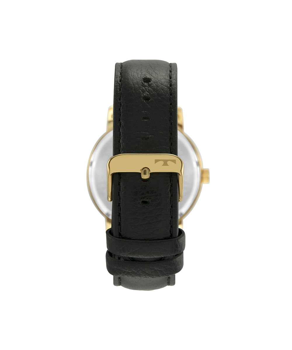 relógio masculino technos analógico calendário 2115mxy 1p dourado