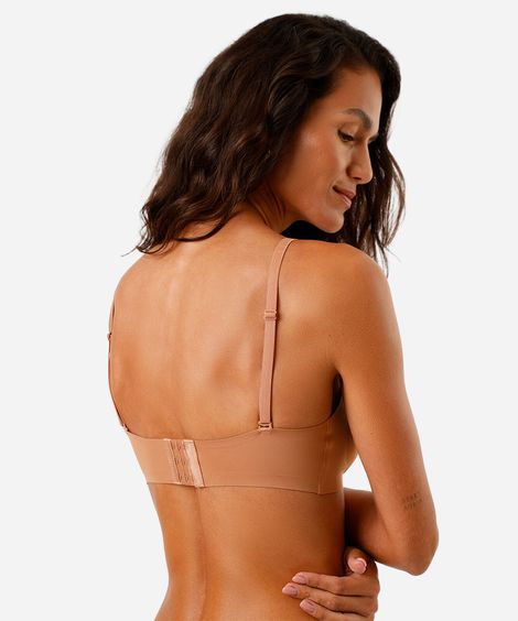 sutiã triângulo feminino com bojo removível marrom