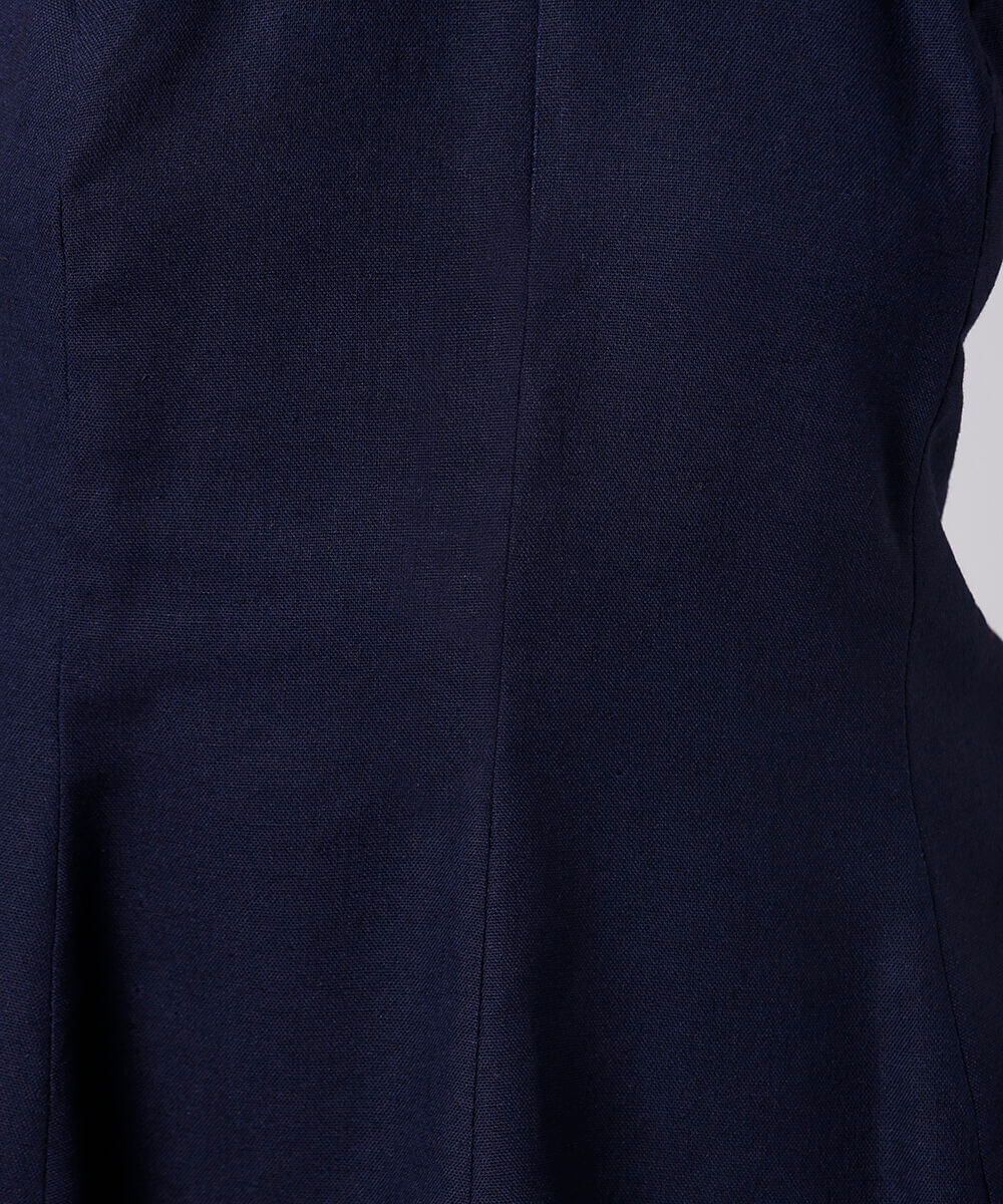 blusa peplum feminina com linho mindset azul