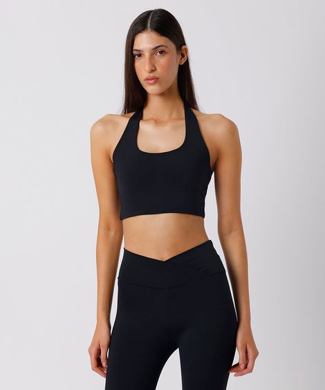 top frente única feminino mindset sport preto