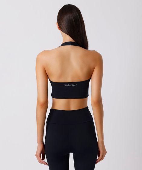 top frente única feminino mindset sport preto