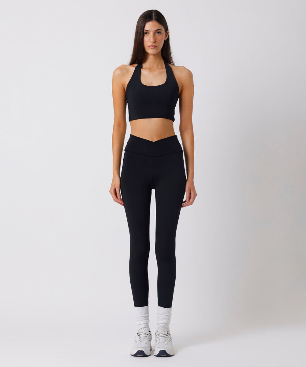 top frente única feminino mindset sport preto