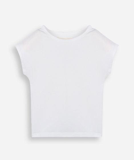 camiseta juvenil manga curta off white