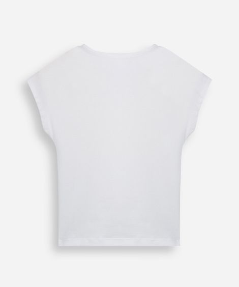 camiseta juvenil manga curta off white