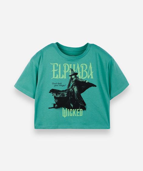 camiseta infantil over wicked elphaba verde