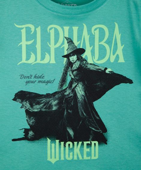 camiseta infantil over wicked elphaba verde