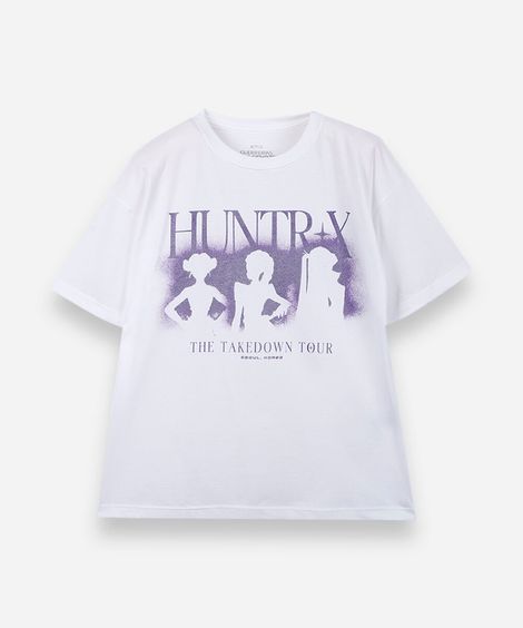 camiseta infantil huntrx guerreiras do kpop off white