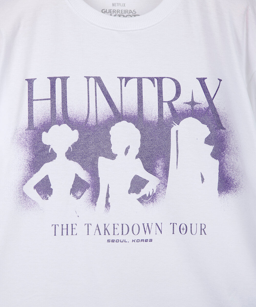 camiseta infantil huntrx guerreiras do kpop off white