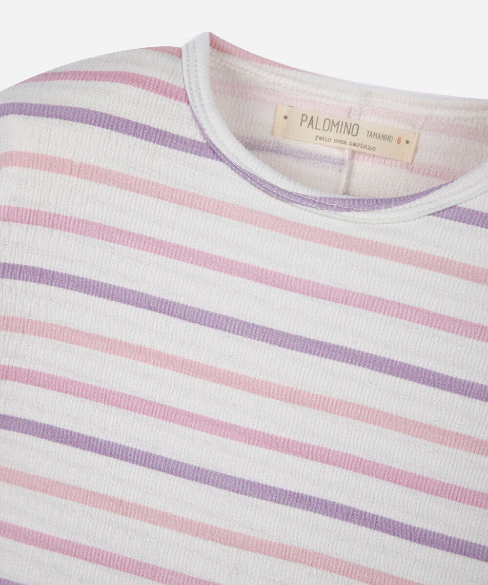 blusa infantil listrada colorida