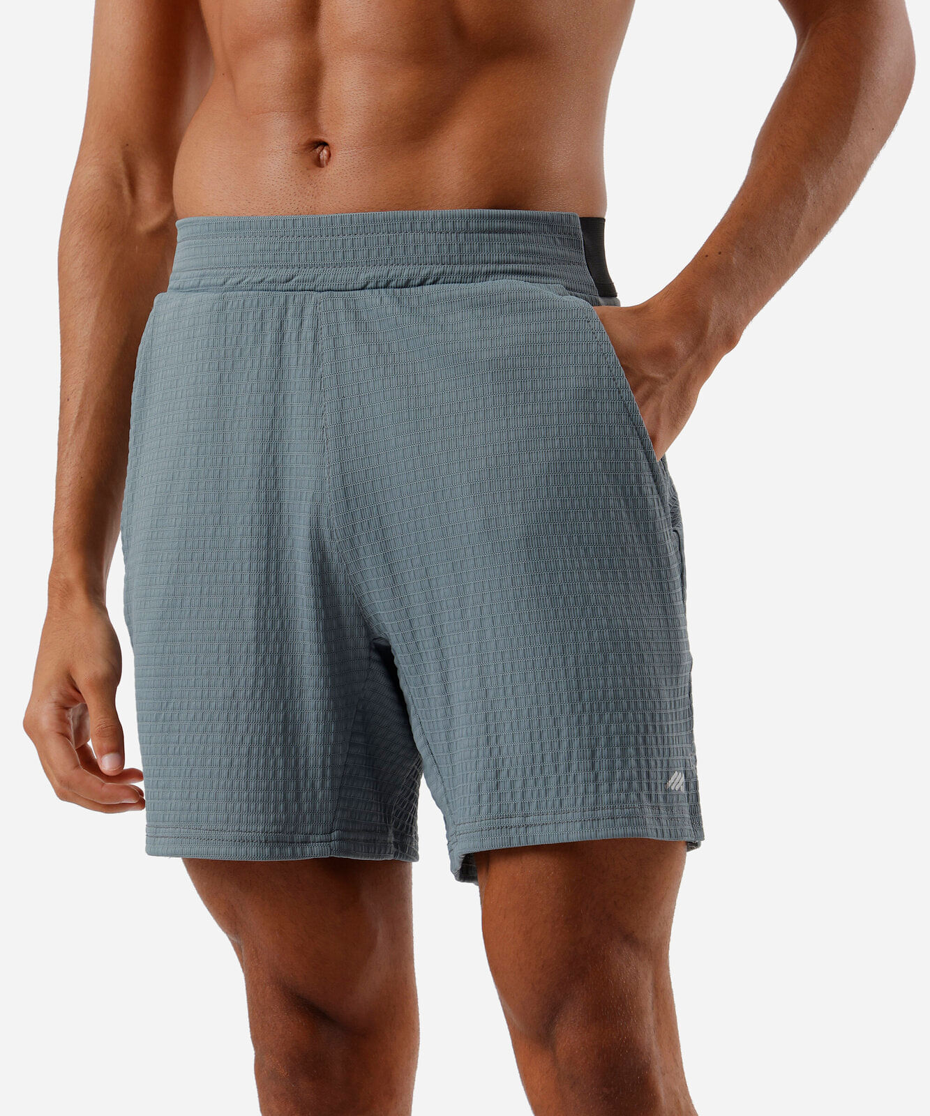 short masculino esportivo texturizado verde