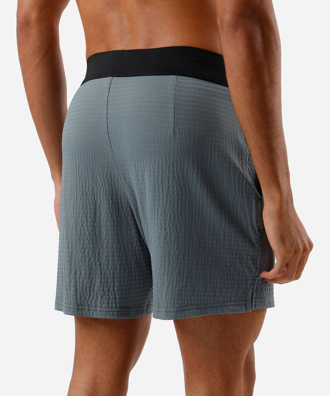 short masculino esportivo texturizado verde