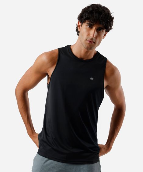 regata slim fit masculina esportiva ace   preta