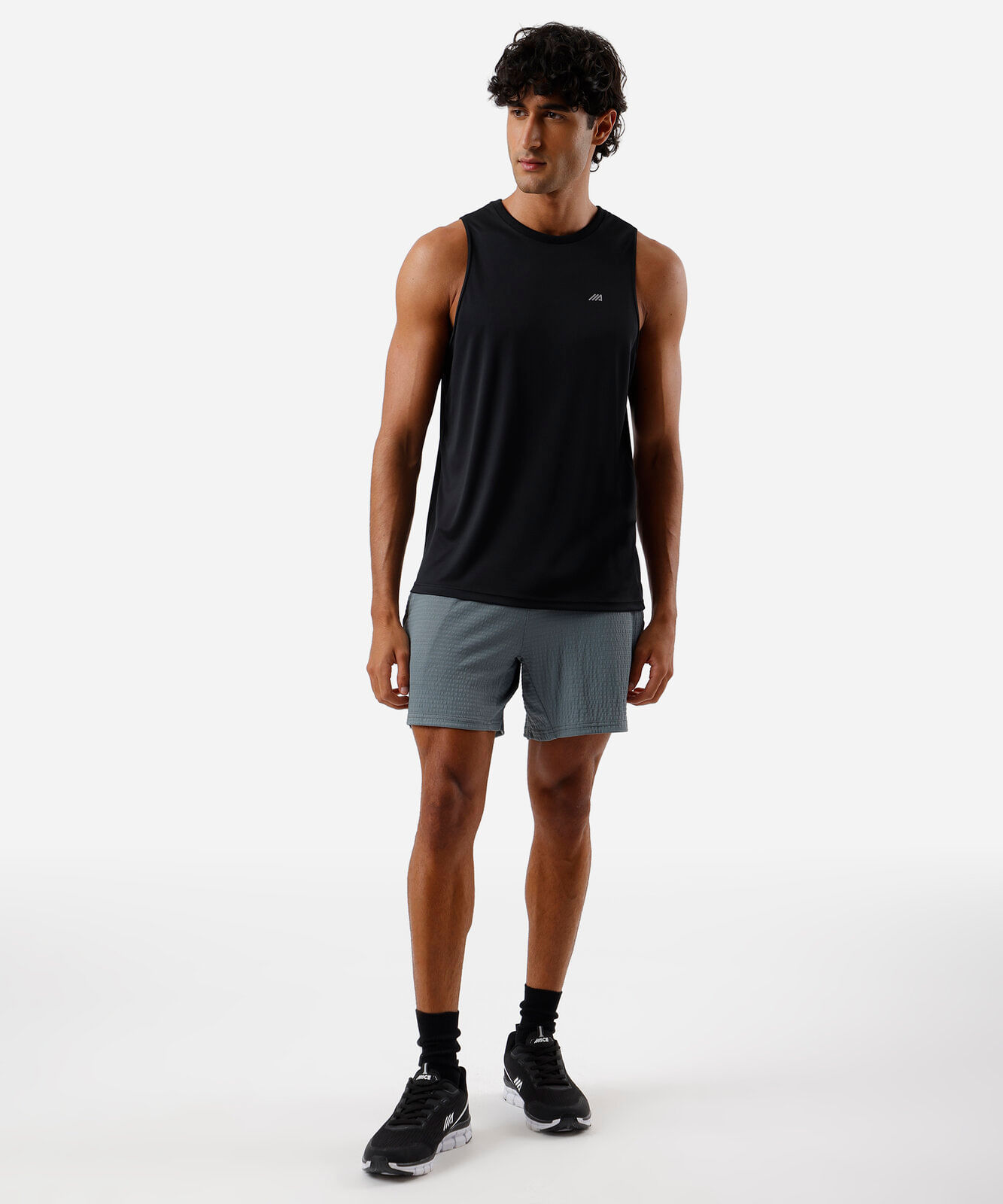 regata slim fit masculina esportiva preta