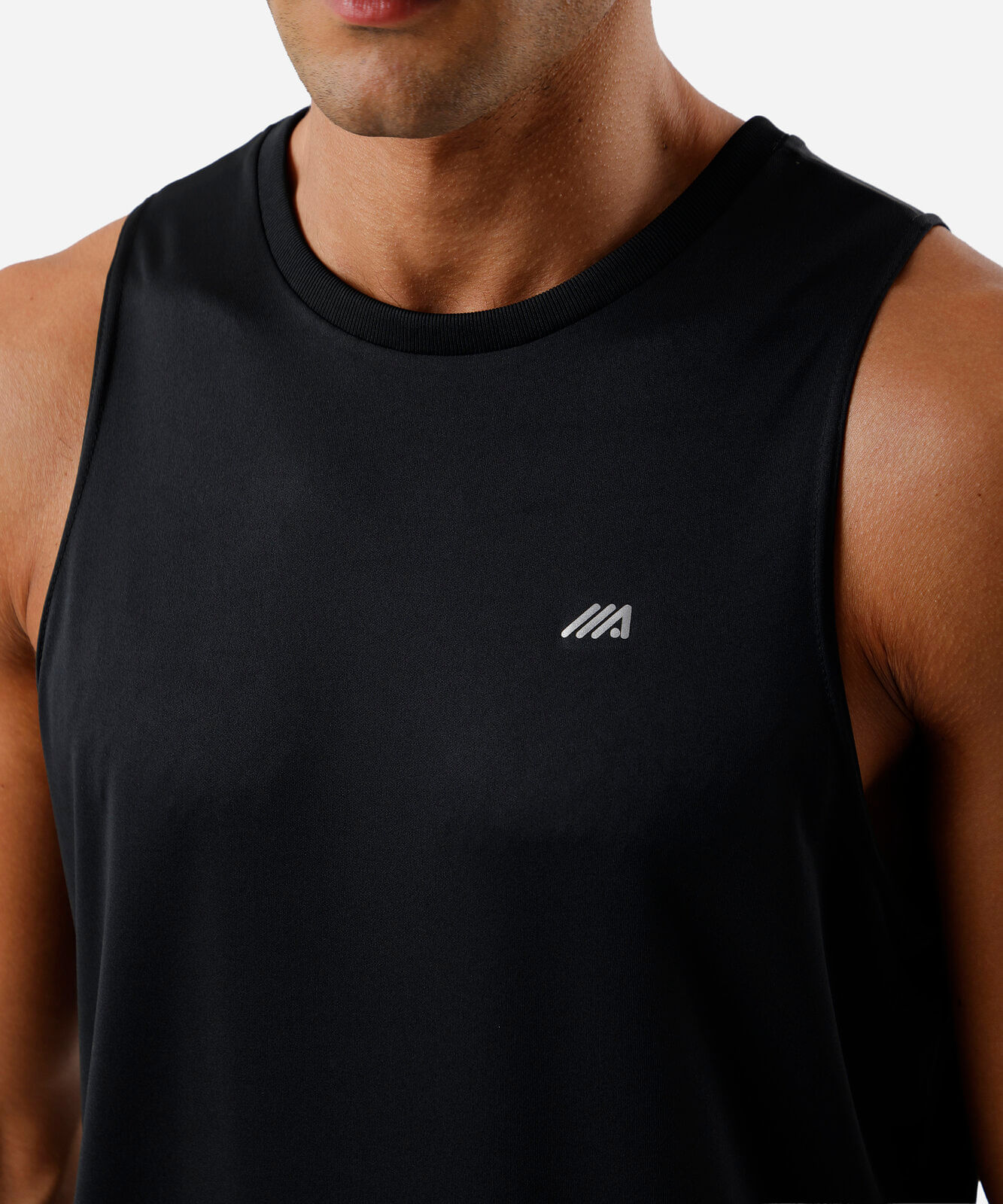 regata slim fit masculina esportiva preta