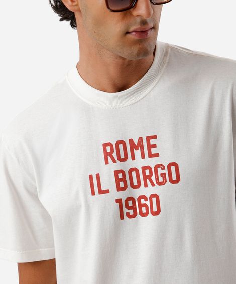 camiseta masculina fit rome off white
