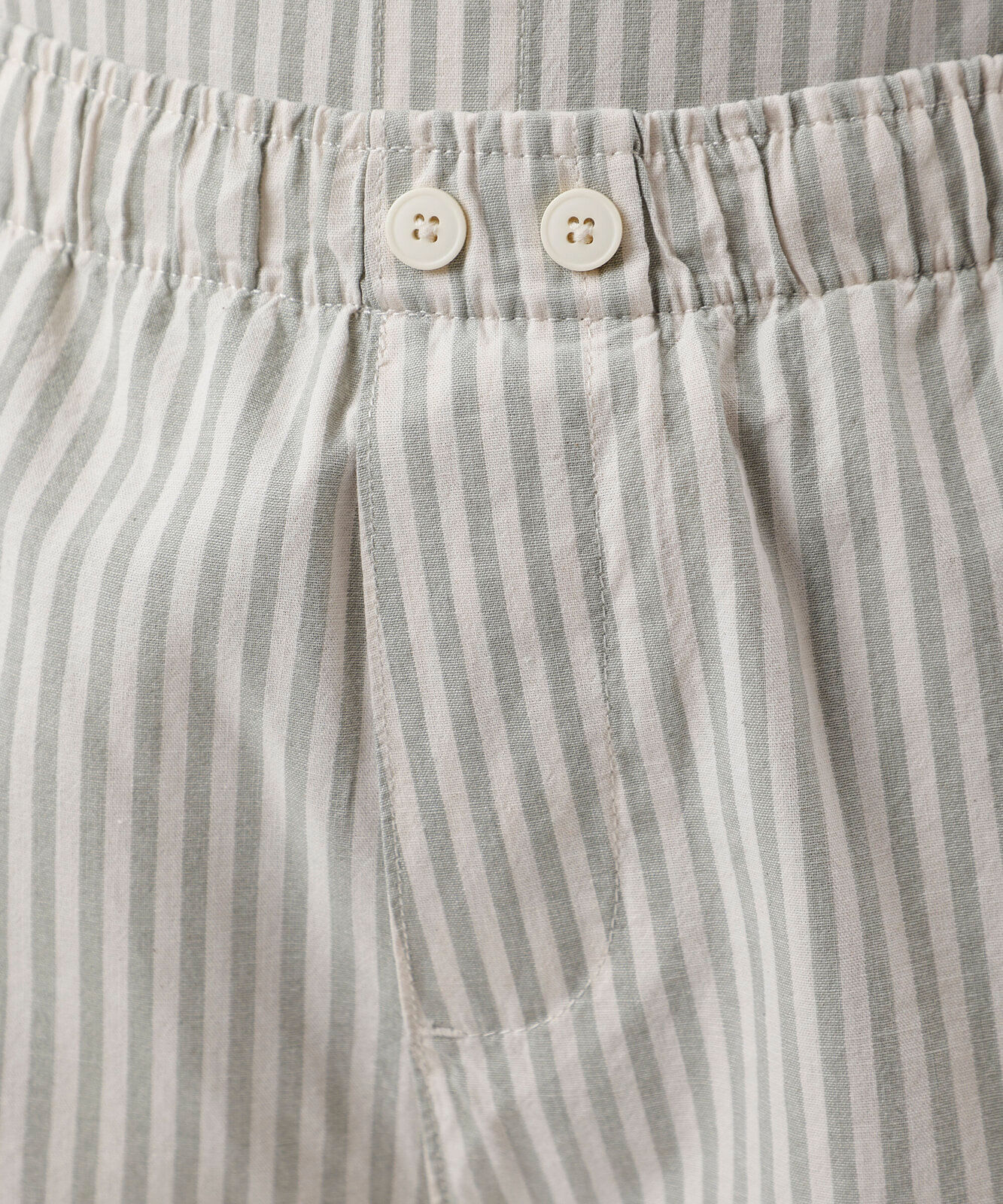 short reto masculino de algodão cós elástico listrado verde