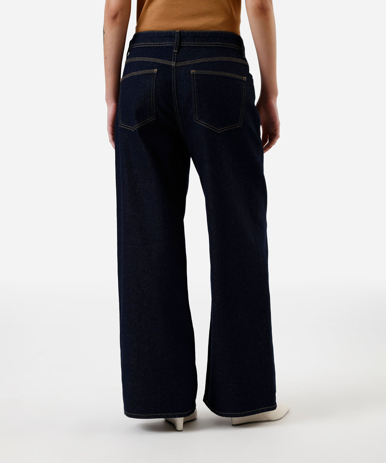 calça wide leg feminina jeans cropped azul