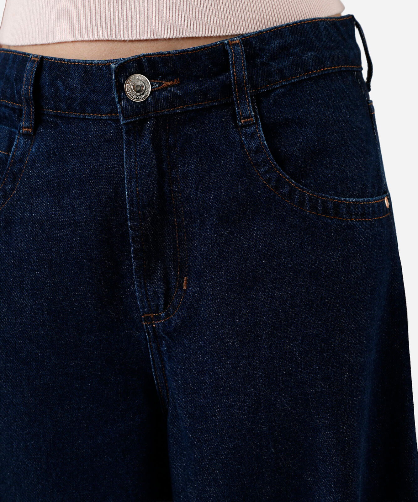 calça aladim feminina jeans cintura média azul