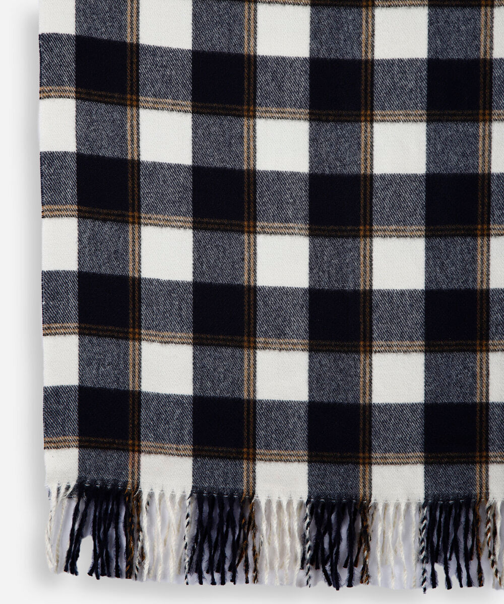 cachecol com franjas xadrez colorido