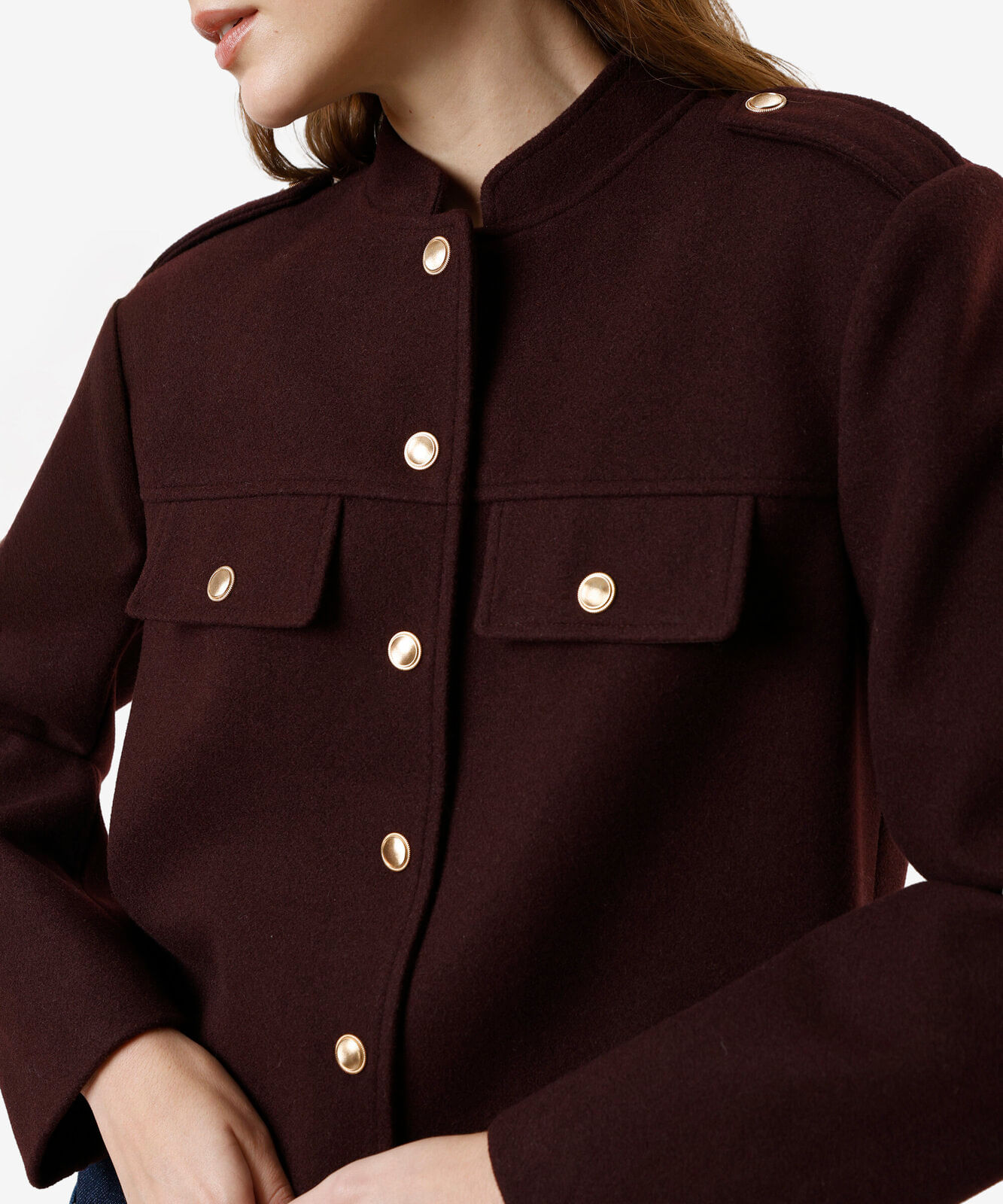 casaco feminino texturizado vinho