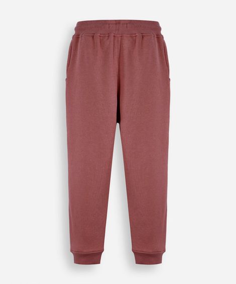 calça jogger de moletom infantil com bolsos rosa