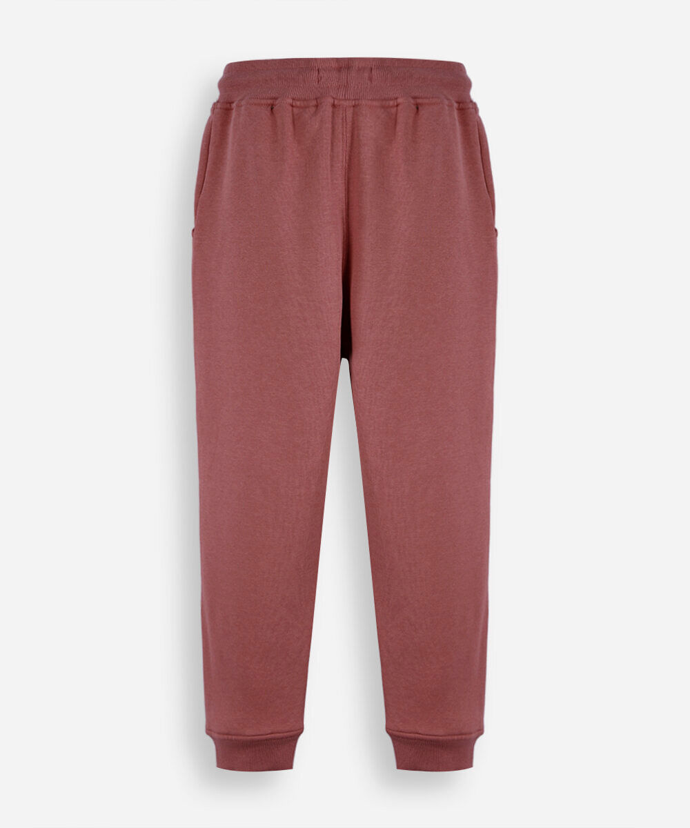 calça jogger de moletom infantil com bolsos rosa