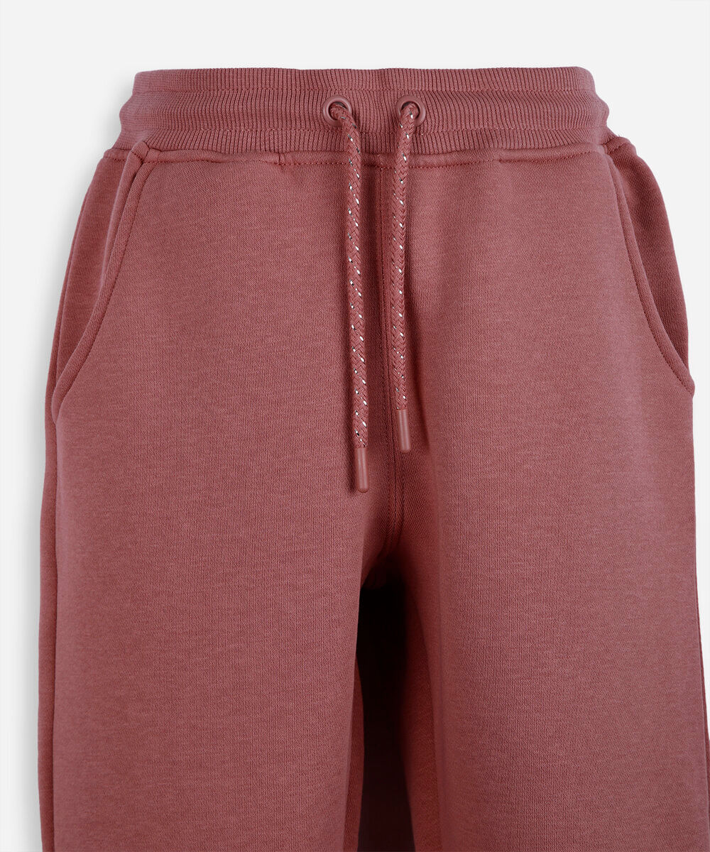 calça jogger de moletom infantil com bolsos rosa