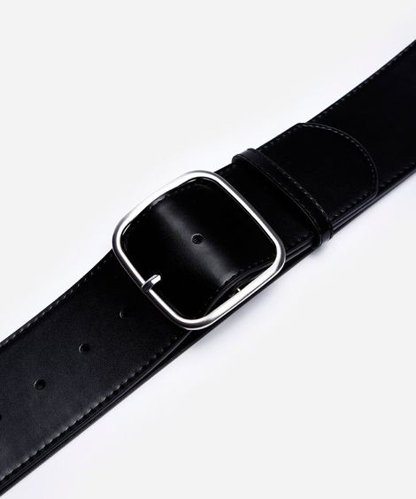 cinto com fivela quadrada mindset preto