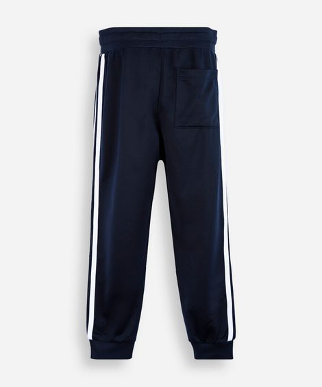 calça jogger infantil com listra sonic azul