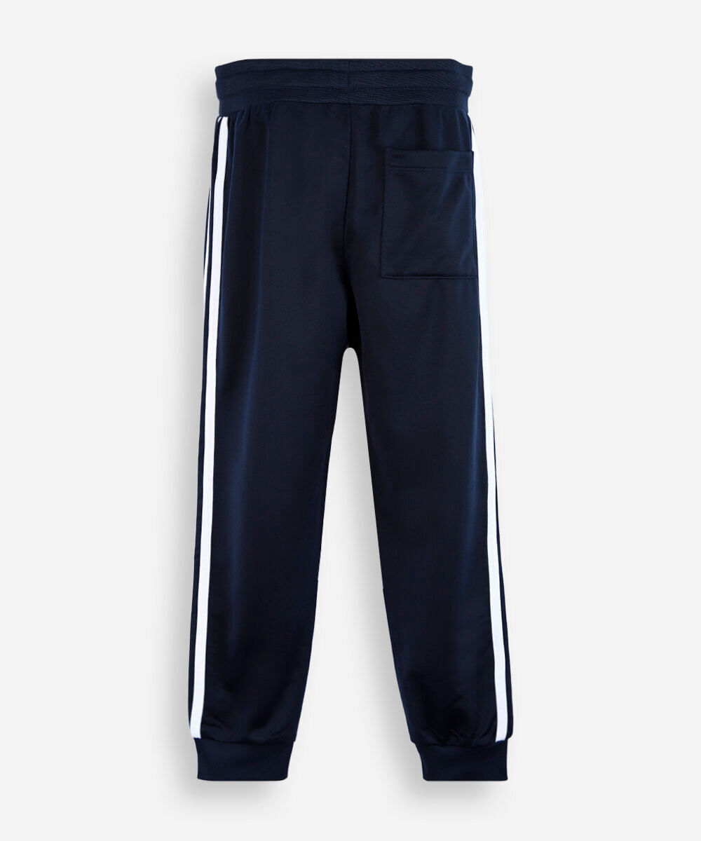 calça jogger infantil com listra sonic azul