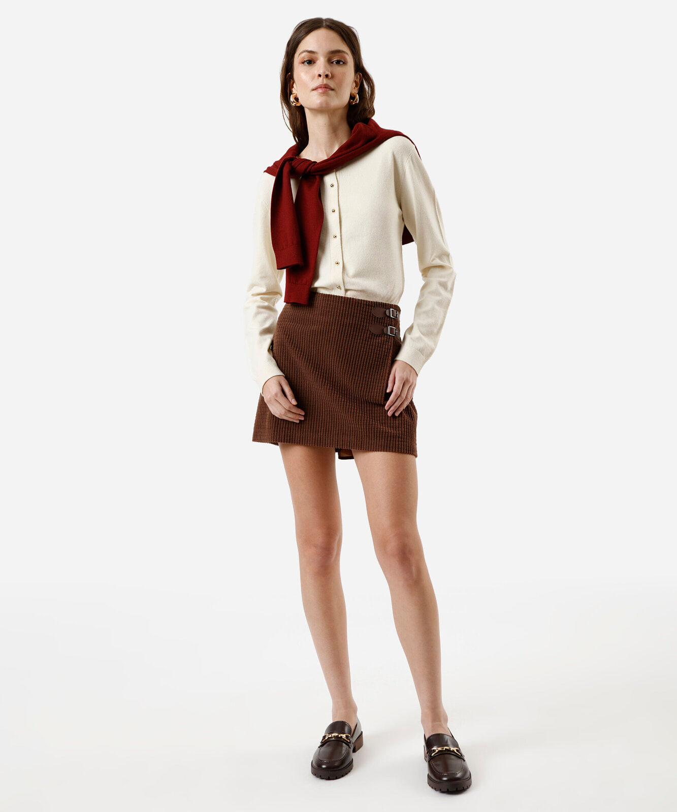 cardigan feminino de tricot bege