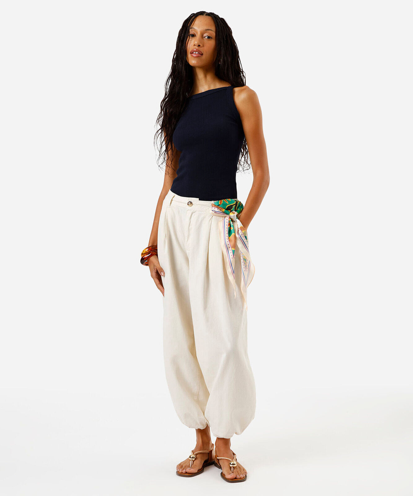 regata halterneck feminina canelada azul