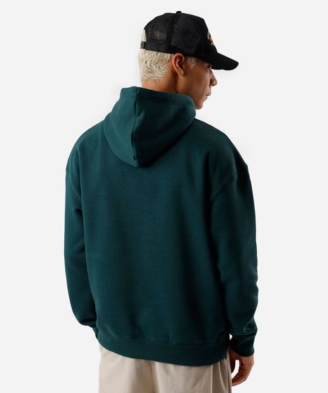 blusão masculino de moletom com capuz oversized verde