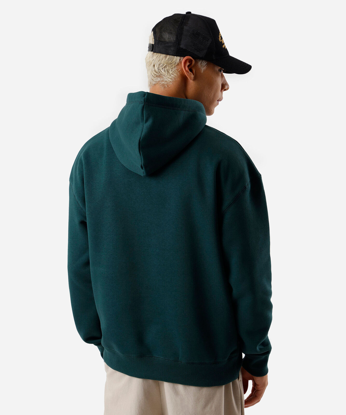 blusão masculino de moletom com capuz oversized verde