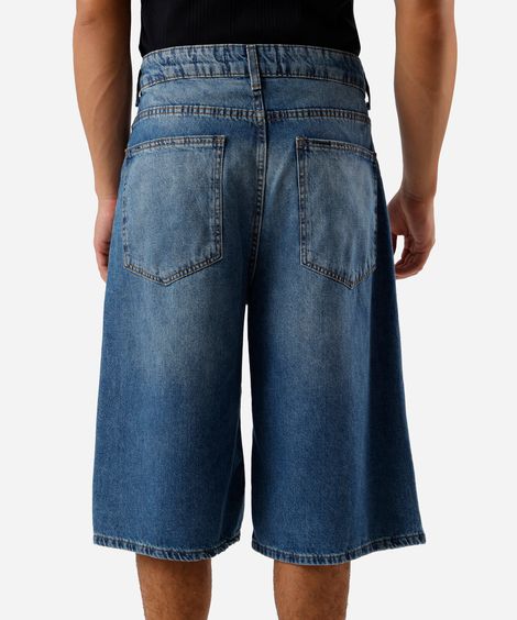 bermuda jorts masculina jeans  azul