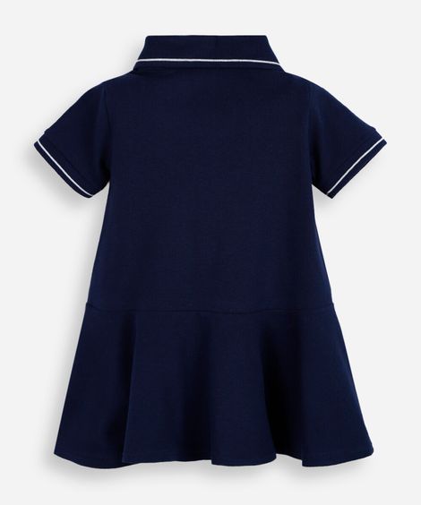 vestido evasê infantil de algodão minnie azul